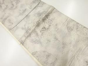 アンティーク　華紋模様織出し袋帯（材料）